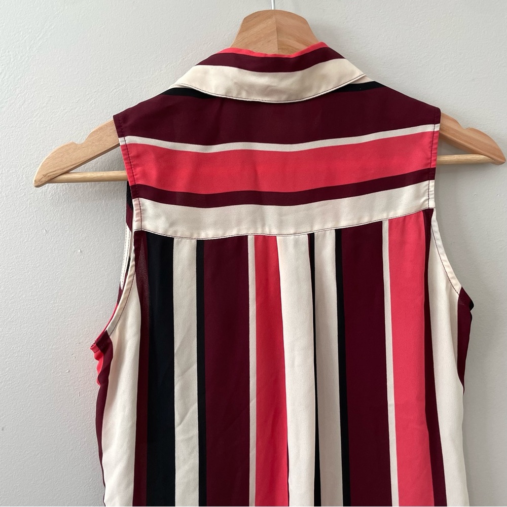 Express Slim Fit Sleeveless Striped Portofino Top XS - Picture 7 of 10